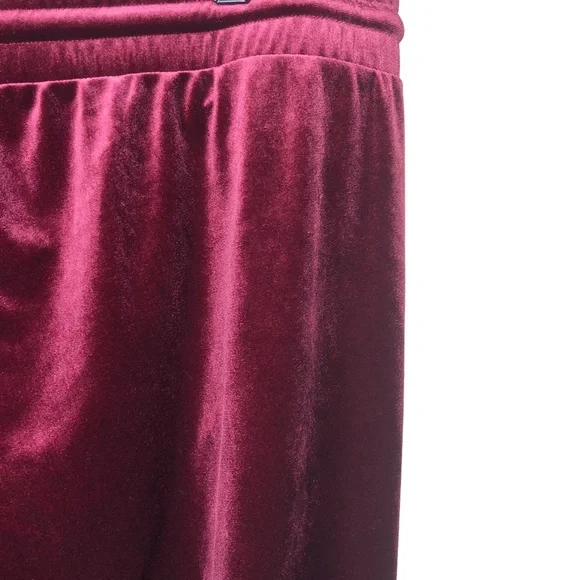 NEW Torrid Velvet Ankle Pants 2X Zinfandel Elastic Waist Lounge NEW WITH TAGS - Picture 5 of 9